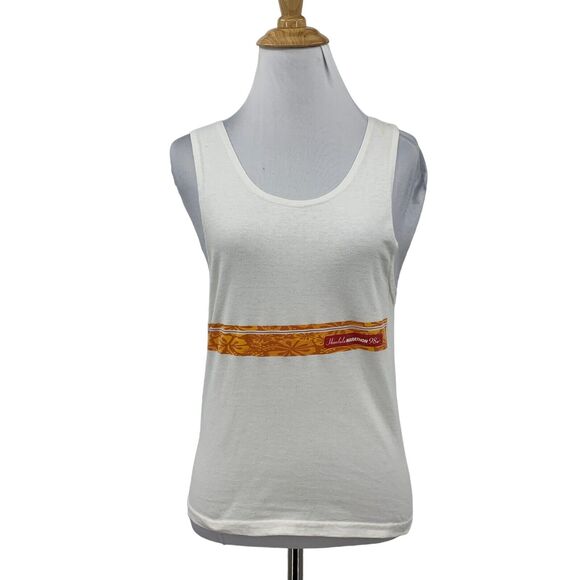 Vintage Nike Honolulu Marathon 1998 Tank Top Womens XS Extra Small White Cotton - Picture 1 of 12